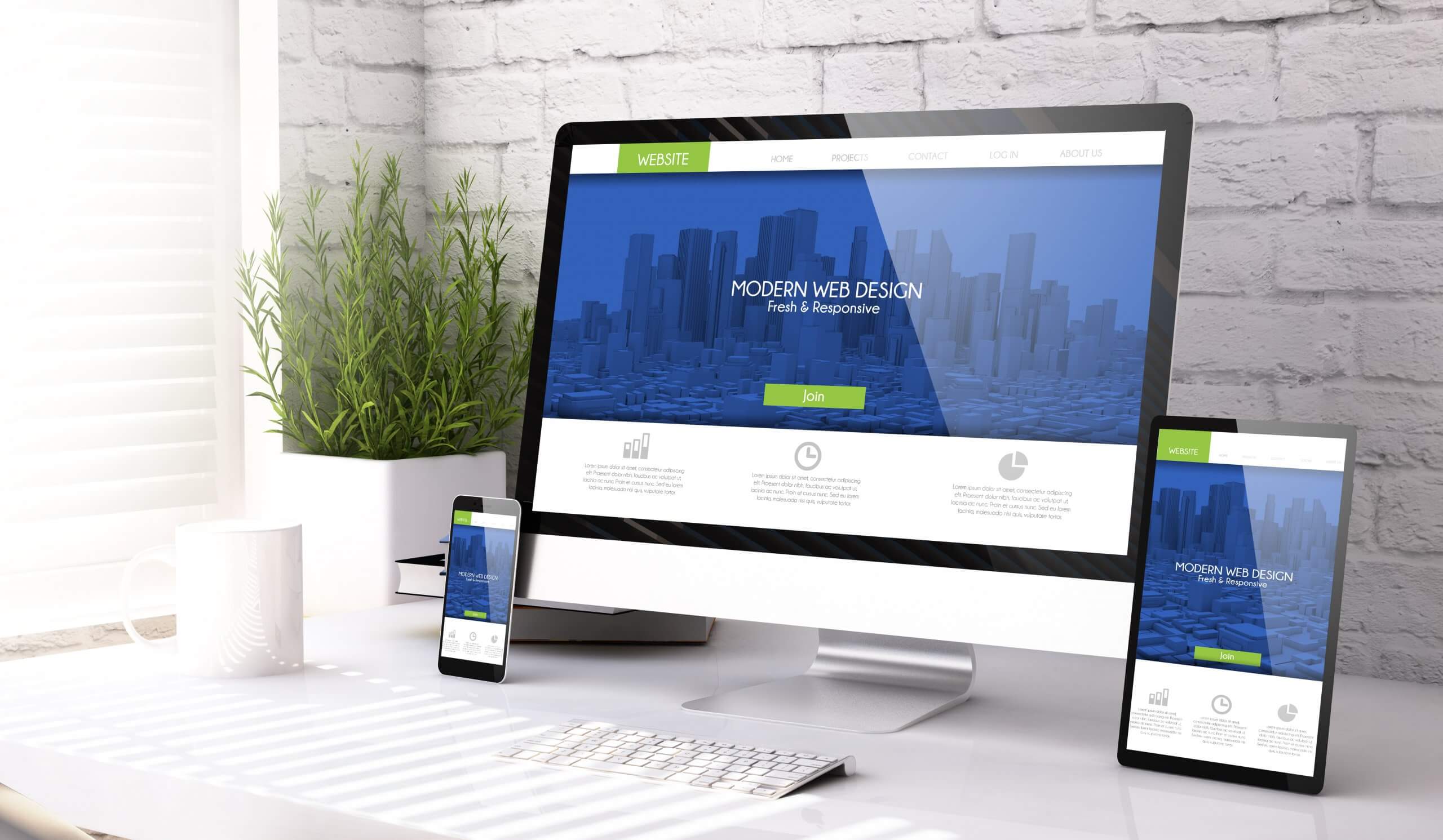 mockup devices modern responsive website